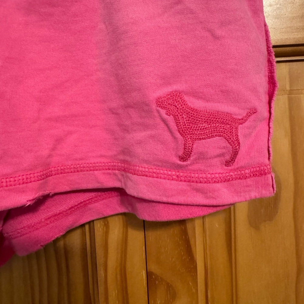 Y2K PINK Victoria's Secret Ruffled Pink Athletic Shorts - Picture 2 of 4